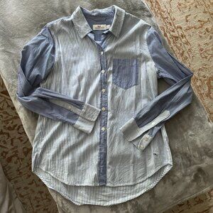 NWOT Vineyard Vines Blue/White Stripe Button Down Shirt Style RN134578 Sz 2